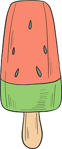 Watermelon popsicle