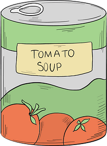 Sopa de tomate enlatada