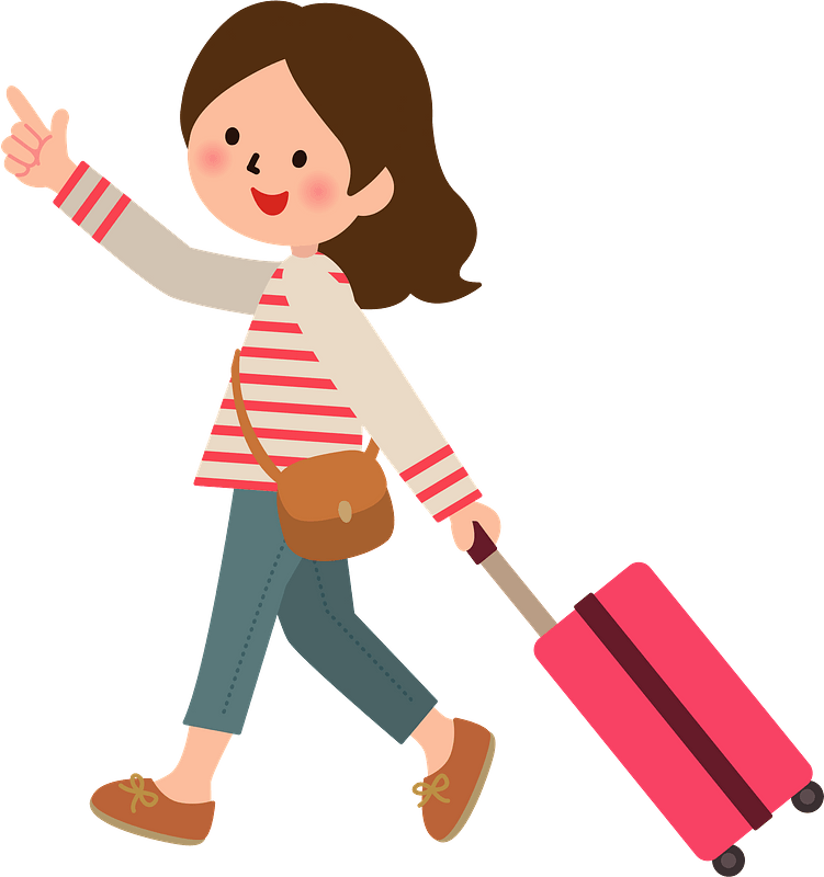 Woman is Traveling - Free vector clipart images on creazilla.com