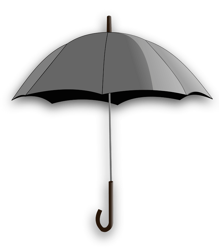 Open Umbrella - Grayscale