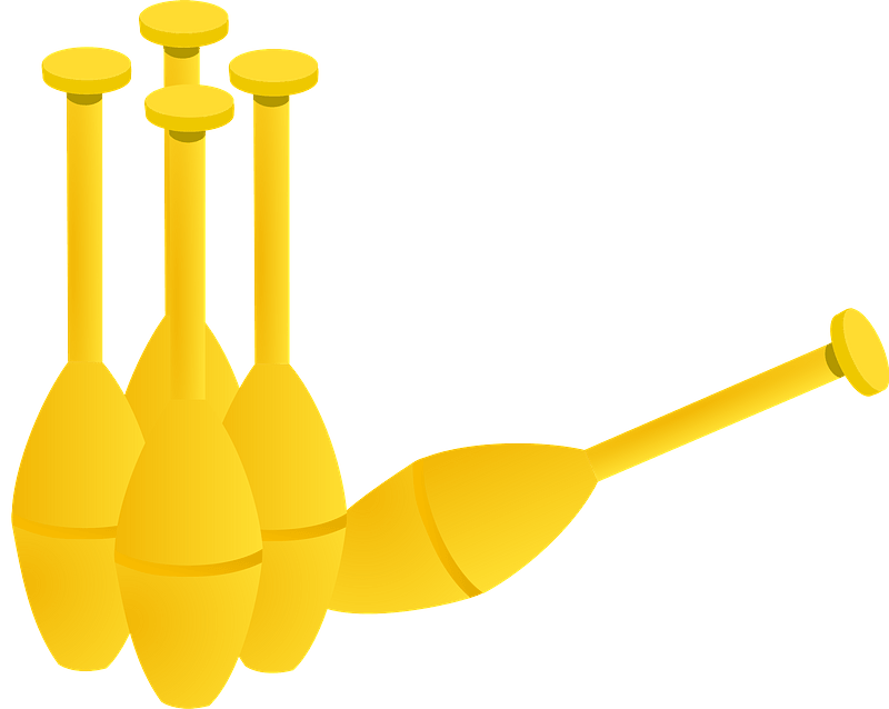 Yellow Bowling Pins