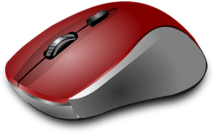 Red Computer Mouse 