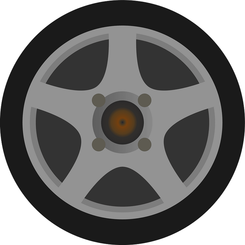 Simple Car Wheel/Tire Side View