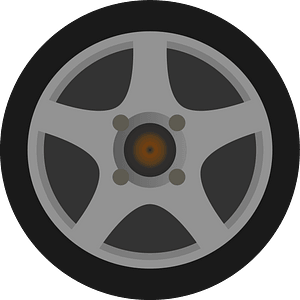 Simple Car Wheel/Tire Side View