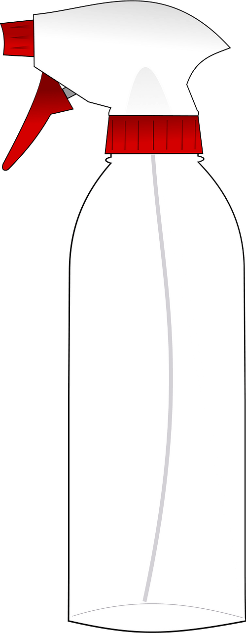 Red and White Spray Bottle