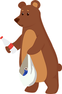 Bear cleaning up