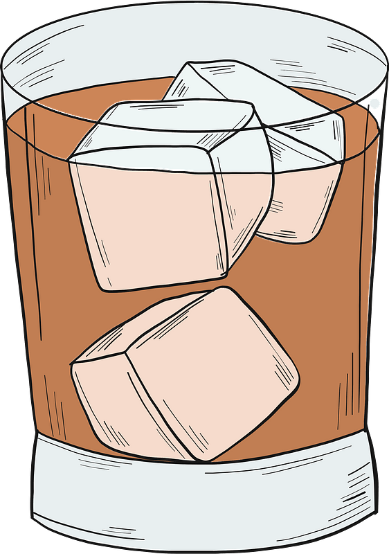 Glass of alcoholic drink