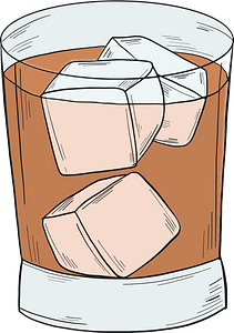 Glass of alcoholic drink