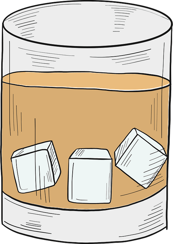 Glass of alcoholic drink