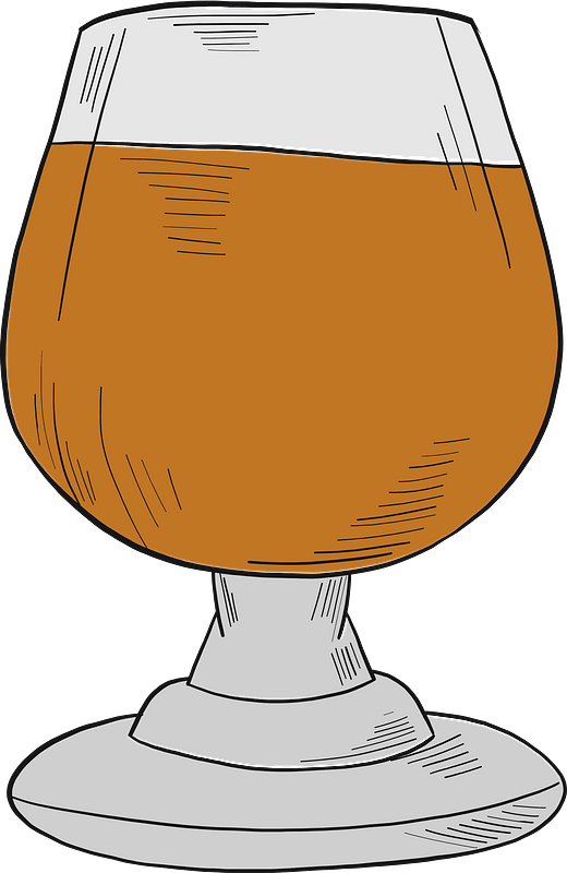 Glass of alcoholic drink