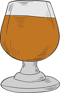 Glass of alcoholic drink