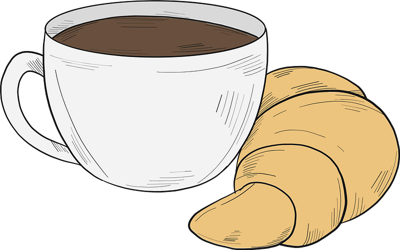 Coffee with croissant