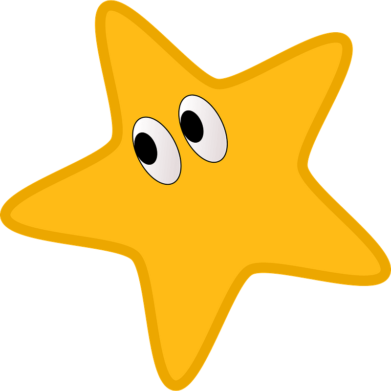 Yellow Star with Eyes