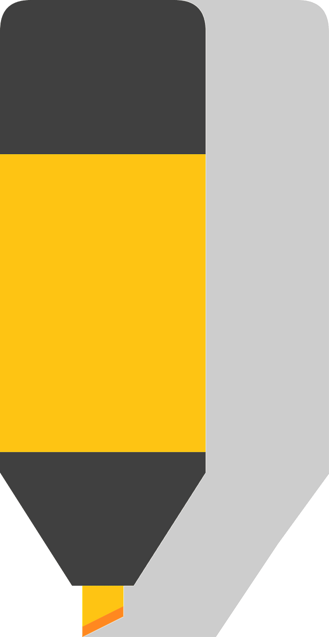 Uncapped Yellow Chisel Marker