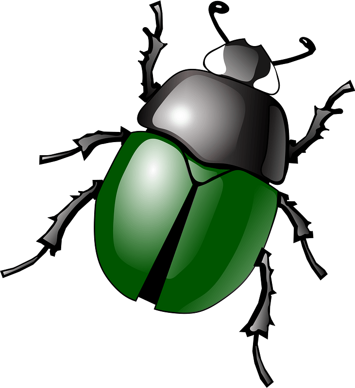 Stylized Green Beetle