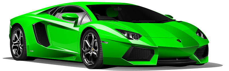 Green Lamborgini Car