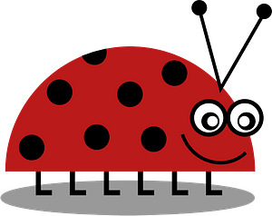 Smiling Lady Bug with Big Eyes