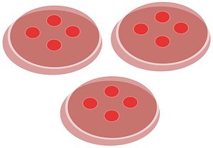 Three Pink Buttons