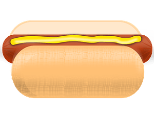 Hotdog in a Bun with Mustard