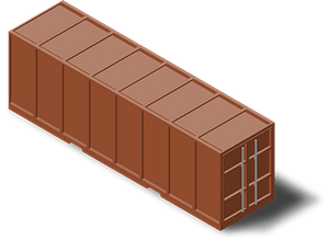 Brown Shipping Container