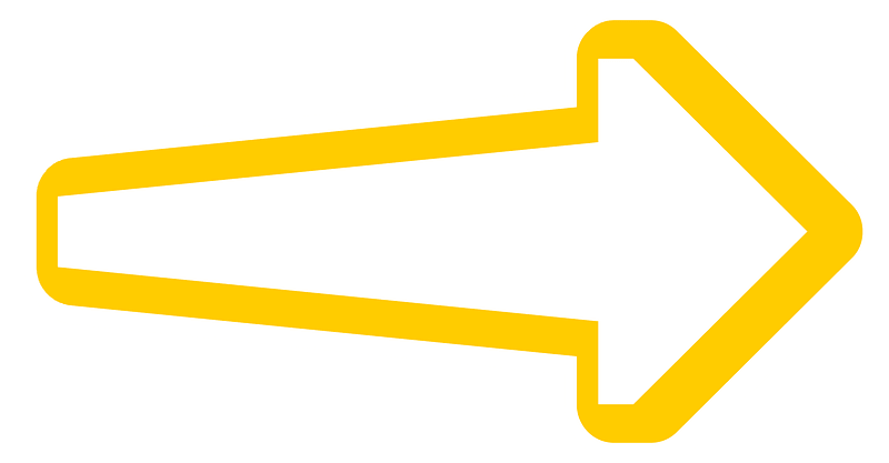 Yellow outlined arrow right