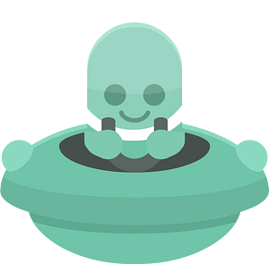 Green alien ufo