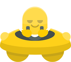 Yellow alien ufo