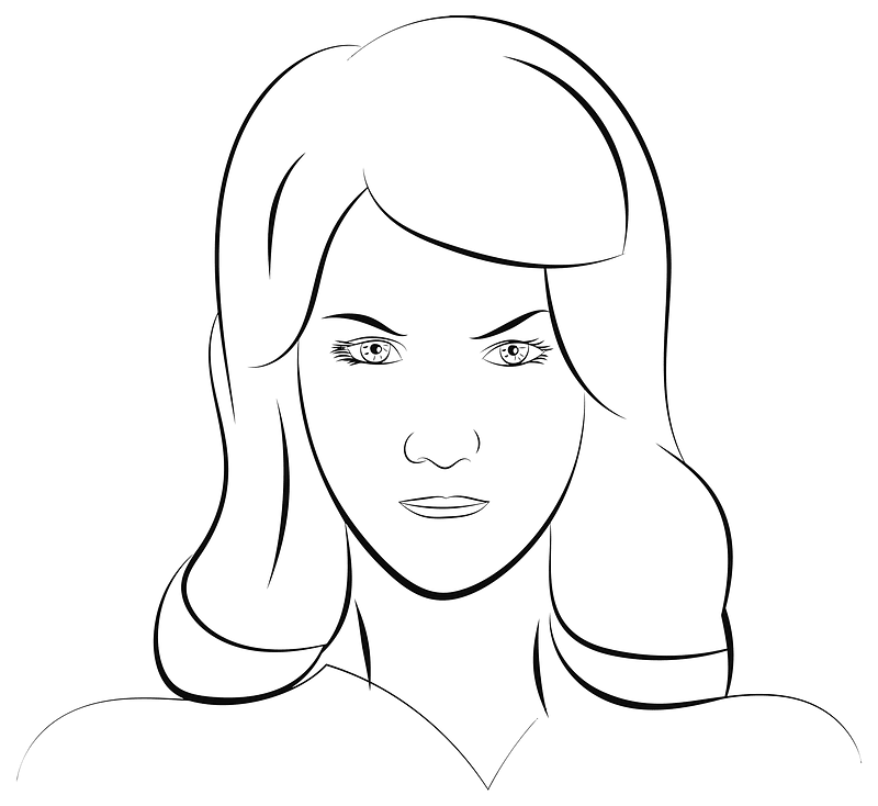 Woman's Face Outline