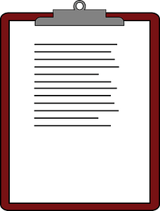 Clipboard and paper