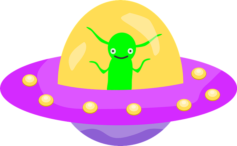 Purple and Yellow Flying Saucer
