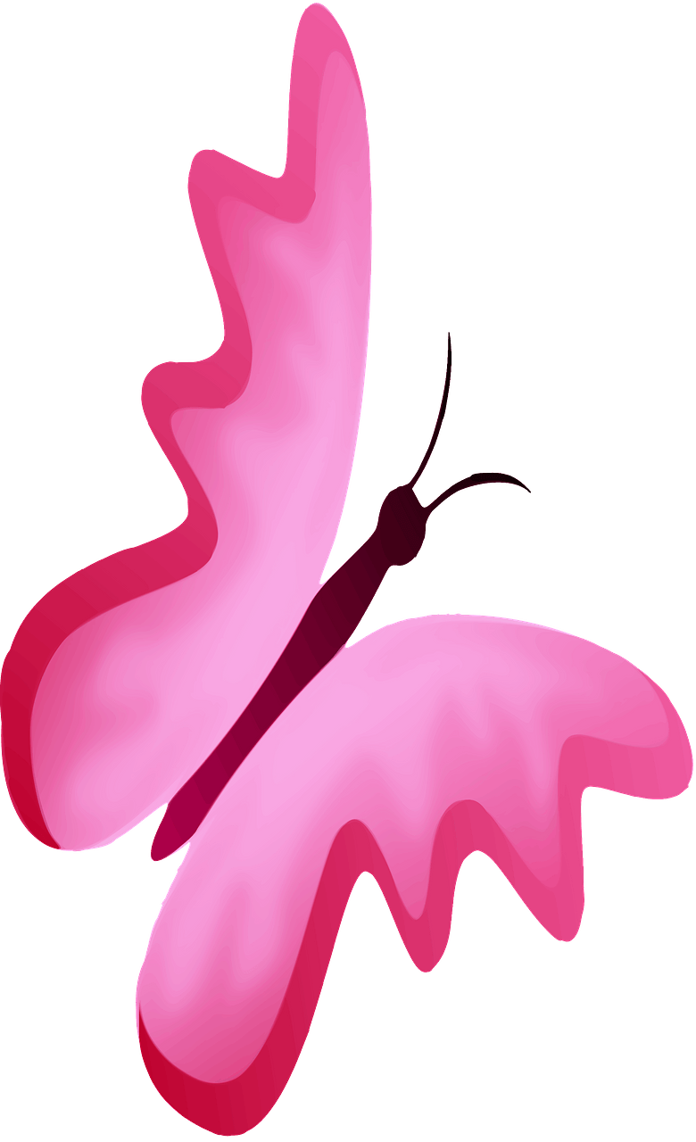 Pink Butterfly - Wings Open