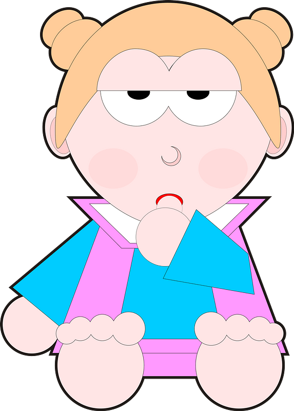 Baby Girl Sucking Thumb