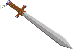 Sword with a Wood Handle