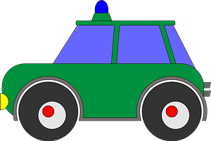 Green Bubble Car with Emergency Strobe