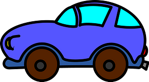 Blue Bubble Car