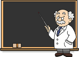 Professor at the Blackboard - Light Skin Tone, White Clothes