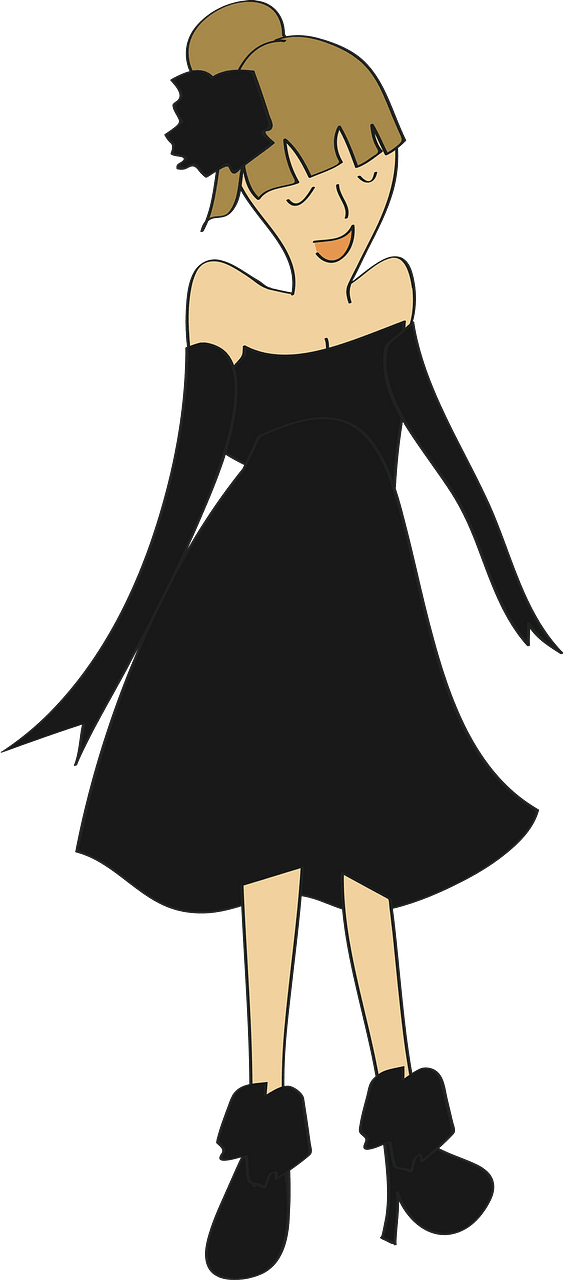 Woman in a Black Gown