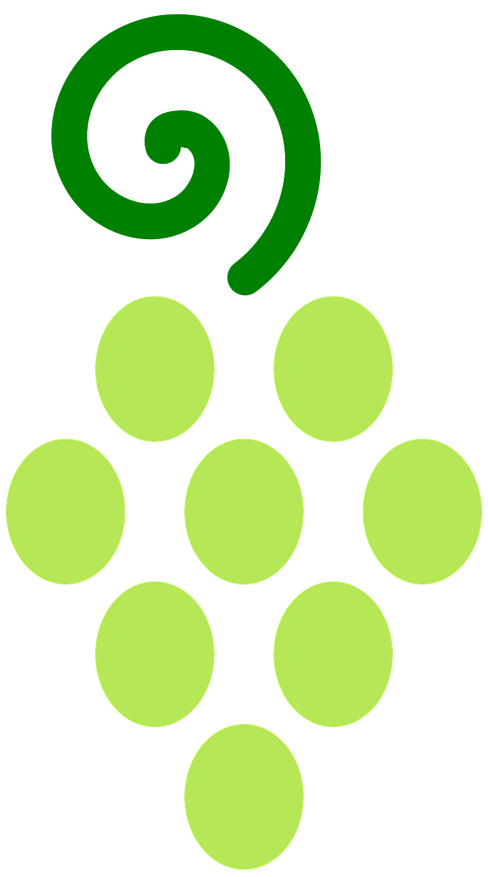 Stencil of a Bunch of Green Grapes