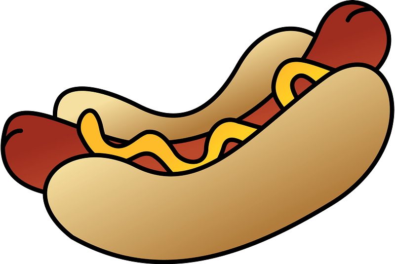 Hot Dog with Sausage, Bun, and Mustard