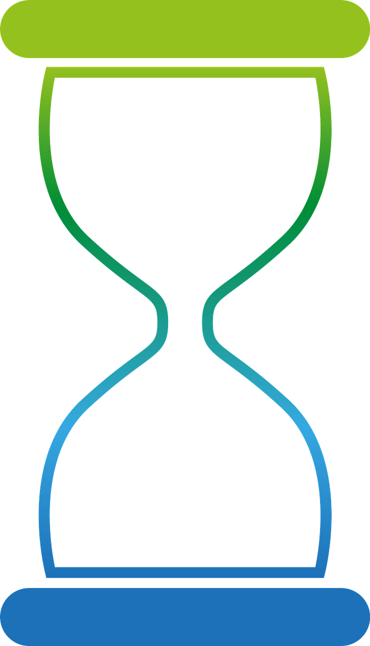 Green and Blue Hourglass - Empty