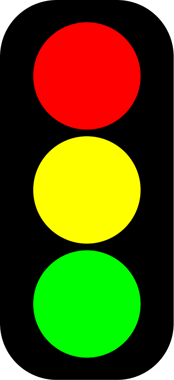 Vertical Traffic Light - Red, Yellow, Green