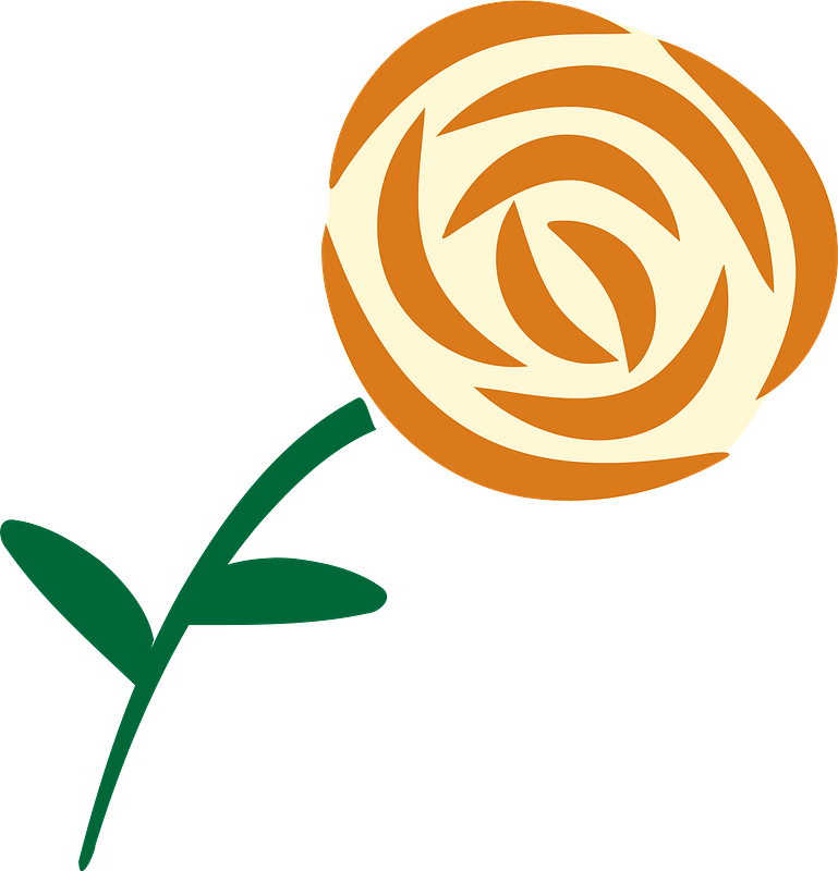 Orange Flower on the Stem
