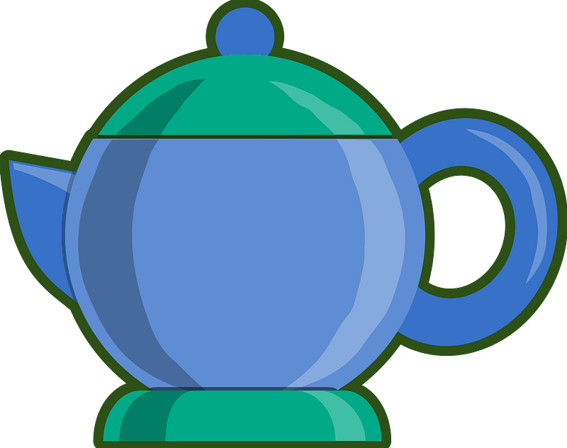 Blue and Green Tea Service