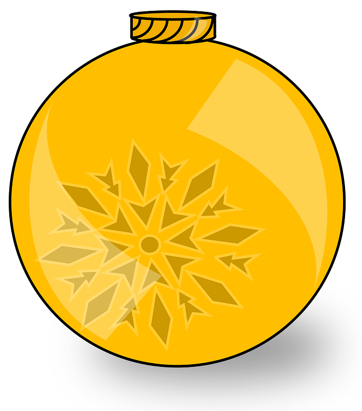 Gold Glass Ornament