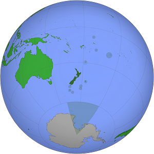 Globe facing Australia