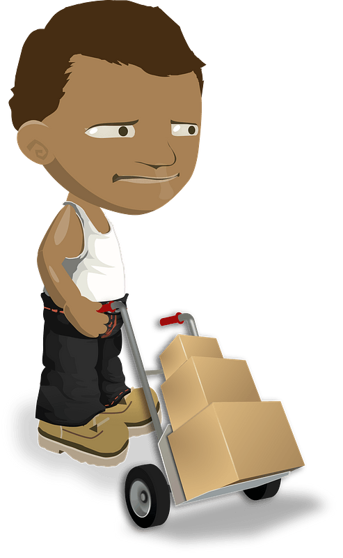 Delivery Man with Boxes