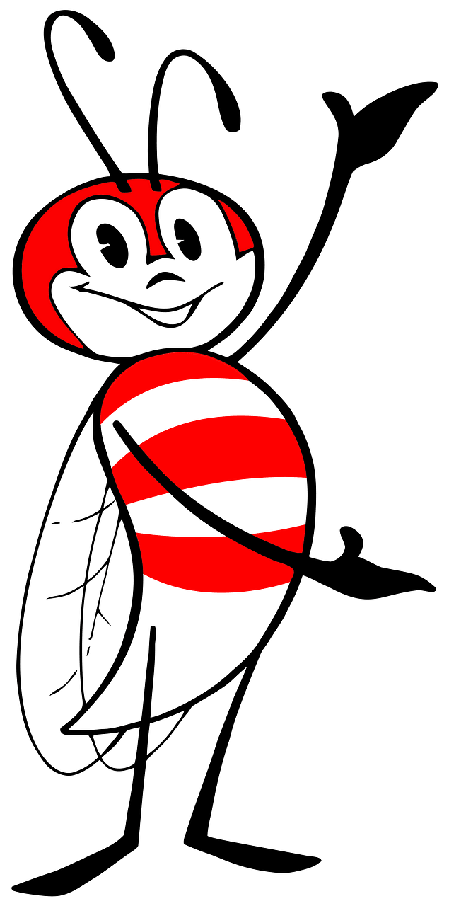 Smiling Red Striped Bug