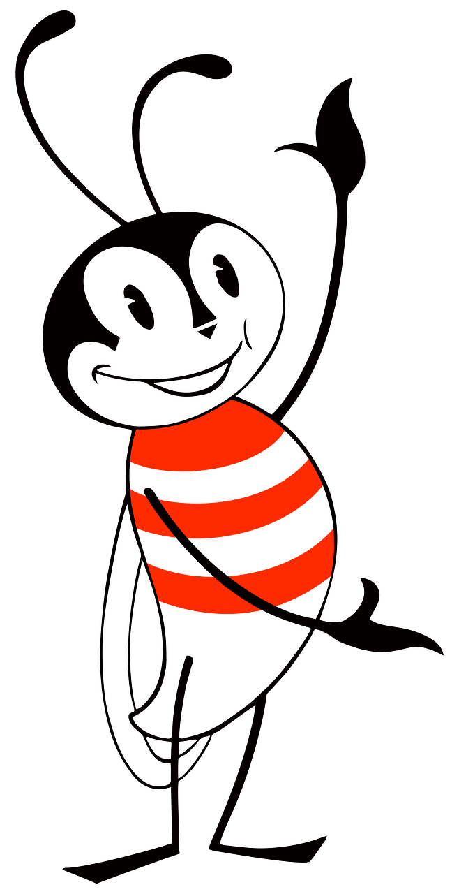 Smiling Red Striped Bug