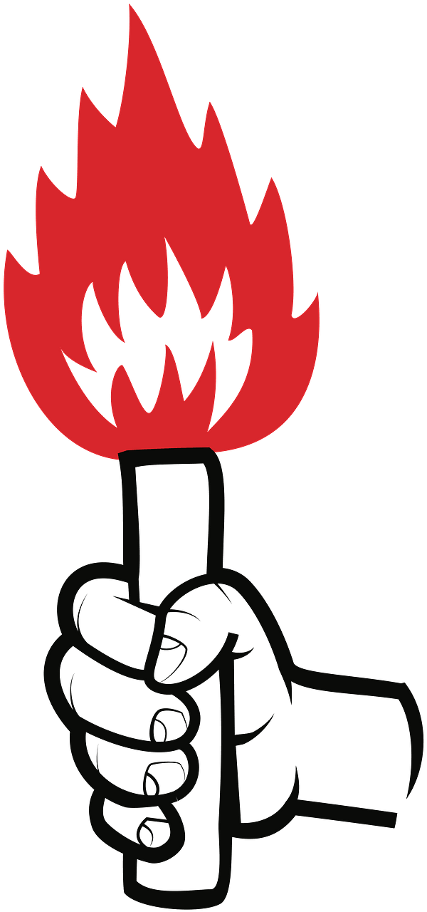 Hand Holding a Torch