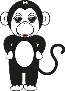 Monkey - black and white